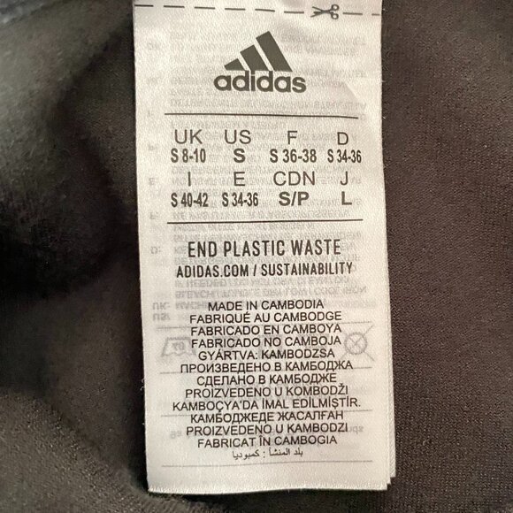 Adidas Velour Mock Neck Black Oversize Sweatshirt Sz Sm - Picture 4 of 6